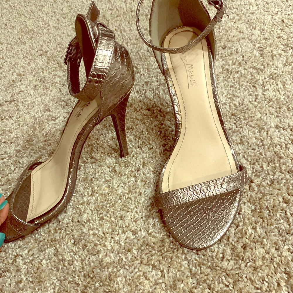 Silver Anne Mitchell Heels